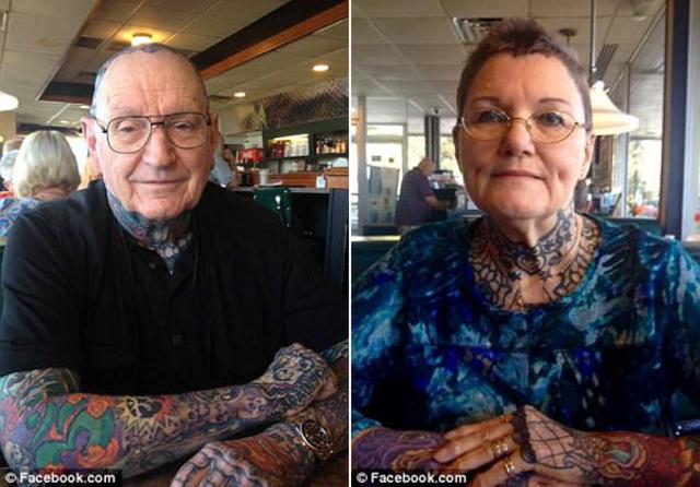 夫妻大面积纹身创2017年吉尼斯世界纪录(图)