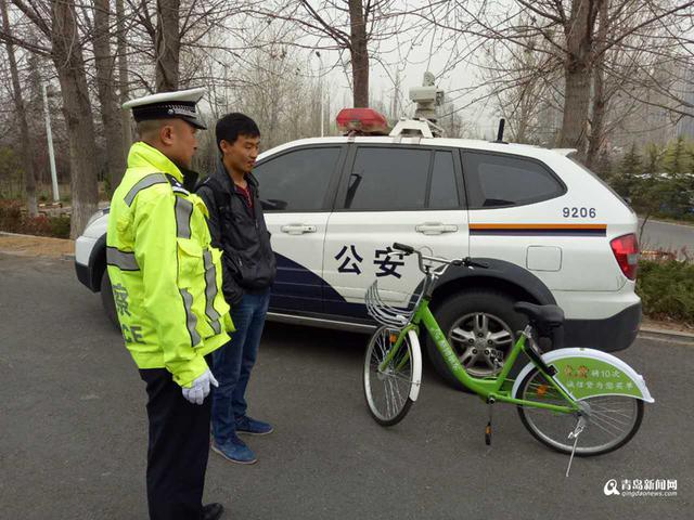 衰! 男子骑共享单车上班 路不熟误上高速