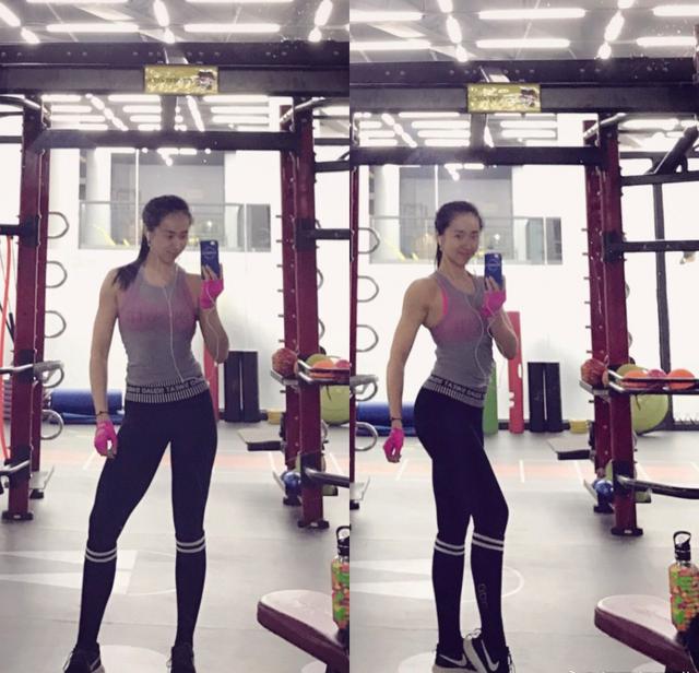 舞蹈美女练健美 满身肌肉也能一字马