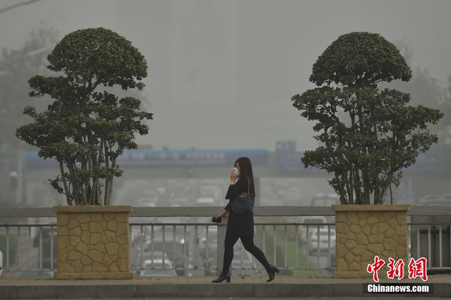 北京发布沙尘蓝色预警 城区遭沙尘笼罩