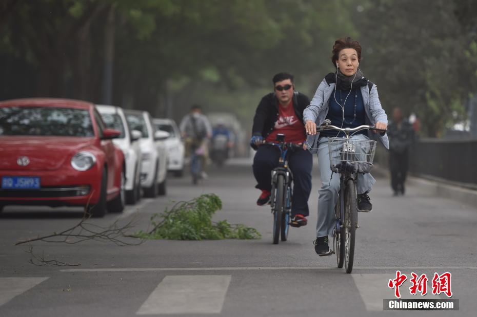 北京发布沙尘蓝色预警 城区遭沙尘笼罩