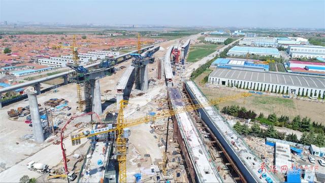 济青高铁体量最大桥梁河套枢纽立交风采初现