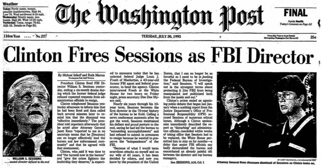 他阻止了希拉里“总统之路” 如今遭特朗普解雇