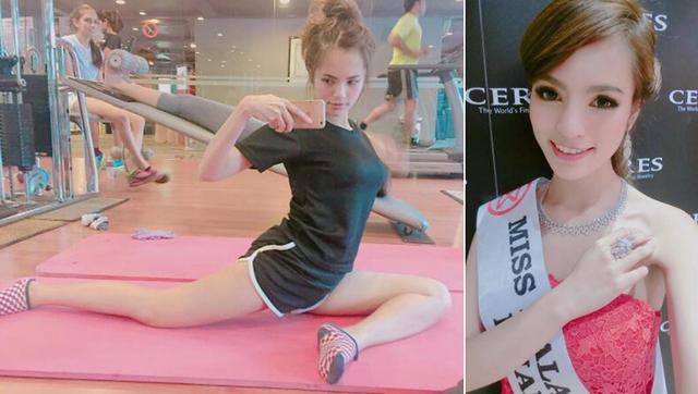 健身软妹竟是选美小姐 肤白貌美太清纯