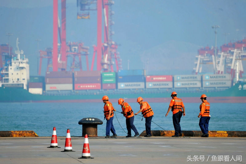 致敬高温下的劳动者 实拍青岛港码头工人的日常