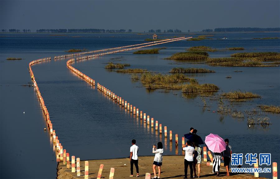 鄱阳湖水位上涨 再现“最美水上公路”