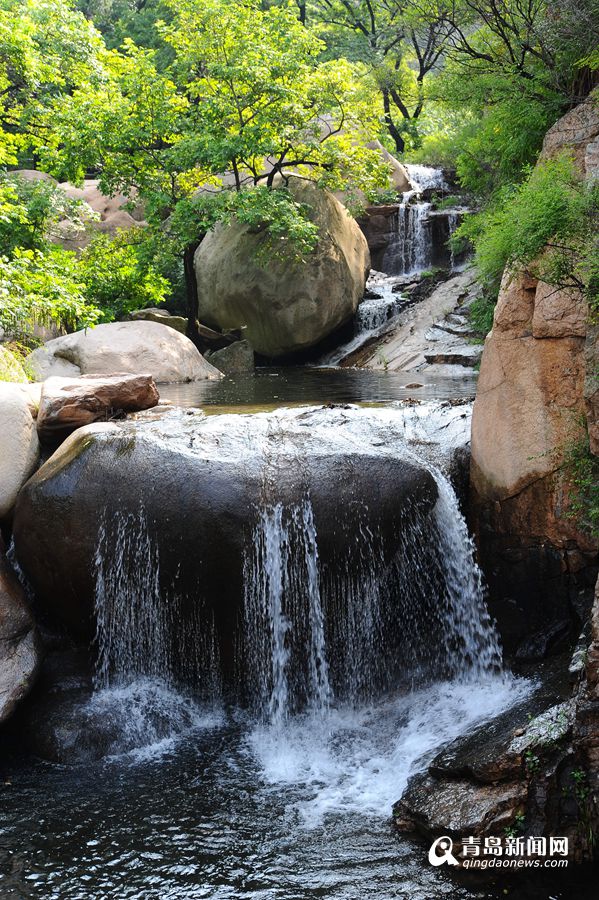 高清：北九水迎今夏最大水量 瀑布火力全开