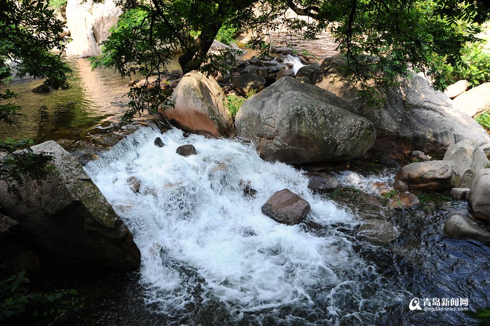 高清：北九水迎今夏最大水量 瀑布火力全开