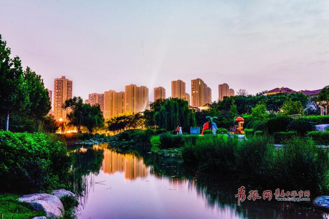 晚风沉醉夜凉如水 实拍李村河上游夜景(组图)
