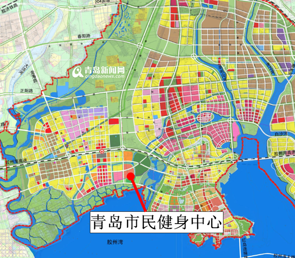 组图:实拍青岛市民健身中心 主体育场搭起骨架