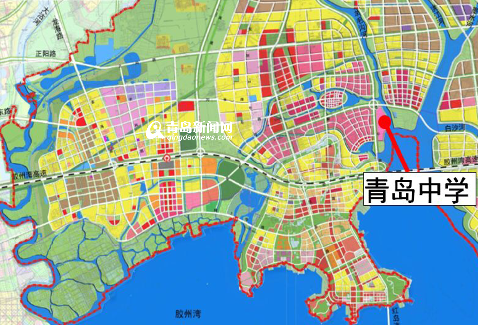 青岛中学部分建筑已封顶 2017年投入使用