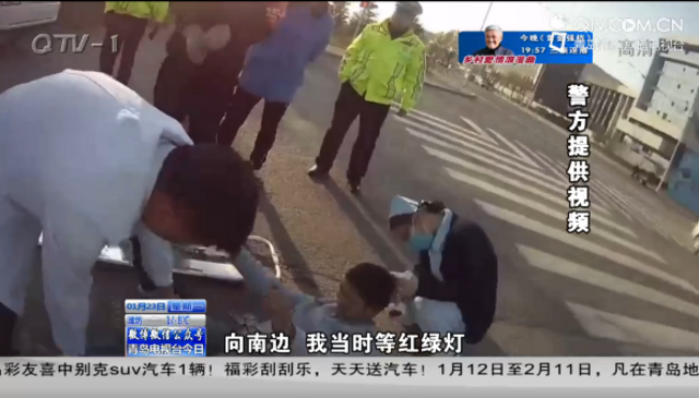 无牌三轮撞人逃逸 民警调取沿途监控抓人