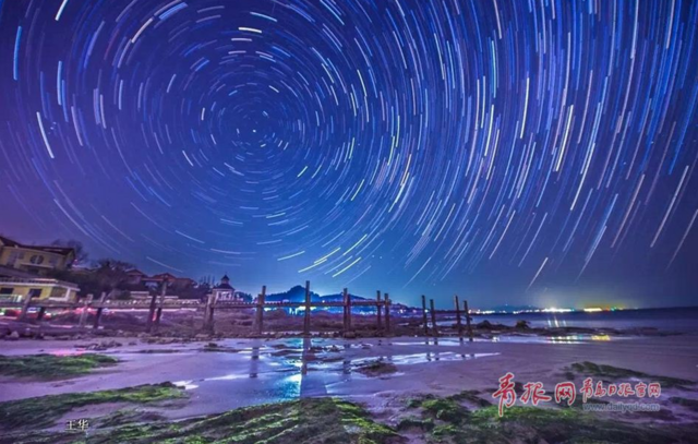 实拍仰口会场村断桥绝美星轨