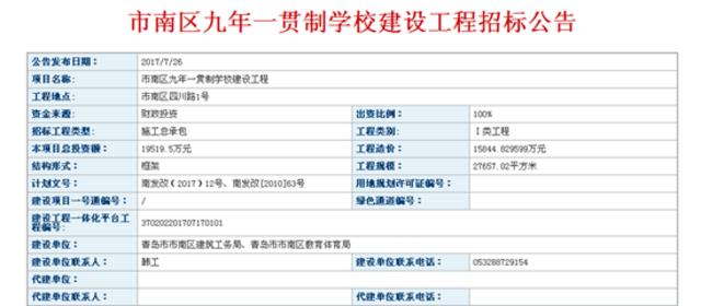 青岛48中将扩建 投资1.58亿新建教学综合体